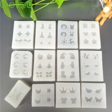 Mini Crown Wing Star Shaped Fondant Silicone Mold DIY Hand Craft Ornaments Earrings Decoration Tools Epoxy Resin Jewelry Molds