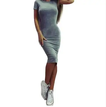 

High Quality Fashion Casual Summer Autumn Women Dress Elegant Ladies Sexy Short Sleeve Office Dresses Female Vestidos Plus XXL