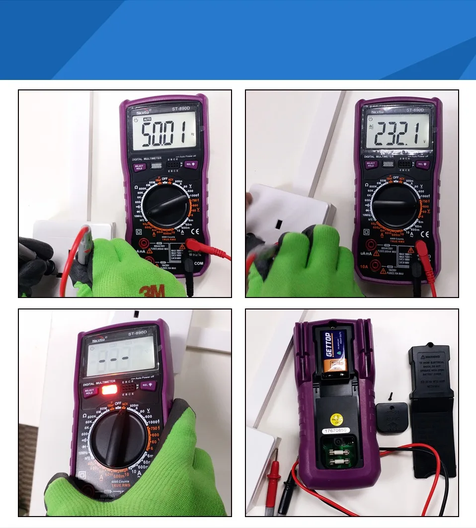Nicetymeter ST890D 6000 отсчетов DMM тудендов мультиметр 10A 1000 в ручной диапазон емкость истинное среднеквадратичное значение цифровой мультиметр