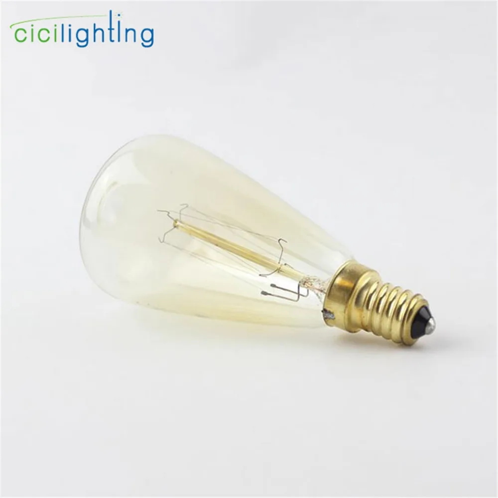 220V 40W E14 Эдисон лампы ST48 Винтаж Edison светильник накаливания Ретро лампа Lampoule