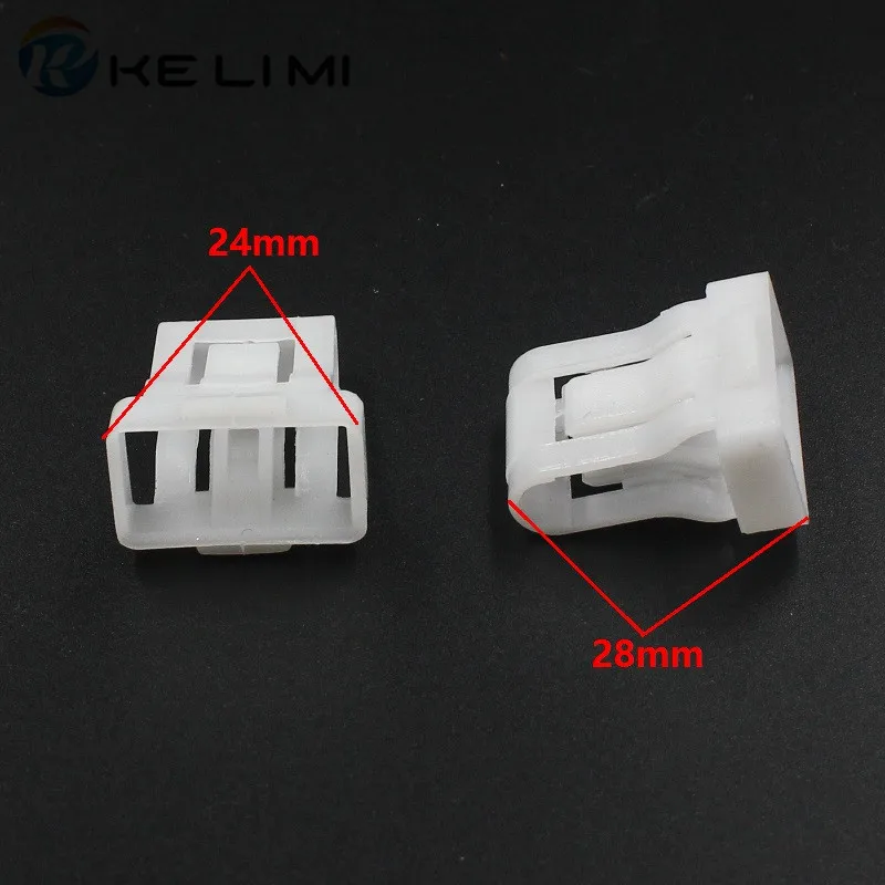 

1383-B white nylon fastener seat buckle for toyota chevroler mazda seat push in snaps retainer