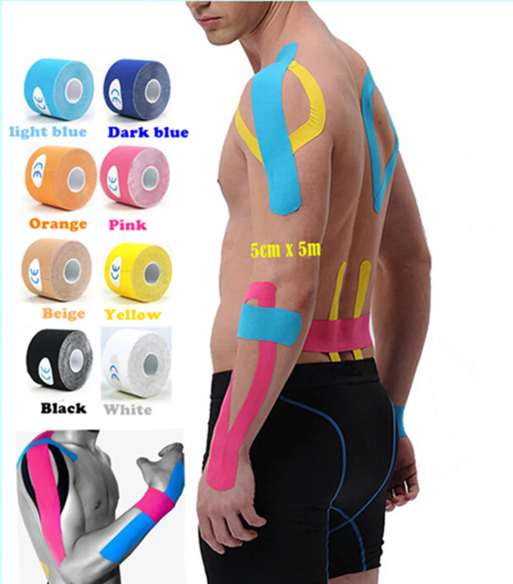 5m Kinesiology Tape Sports Physio Shoulder Knee Body Muscle Support Protect UK 