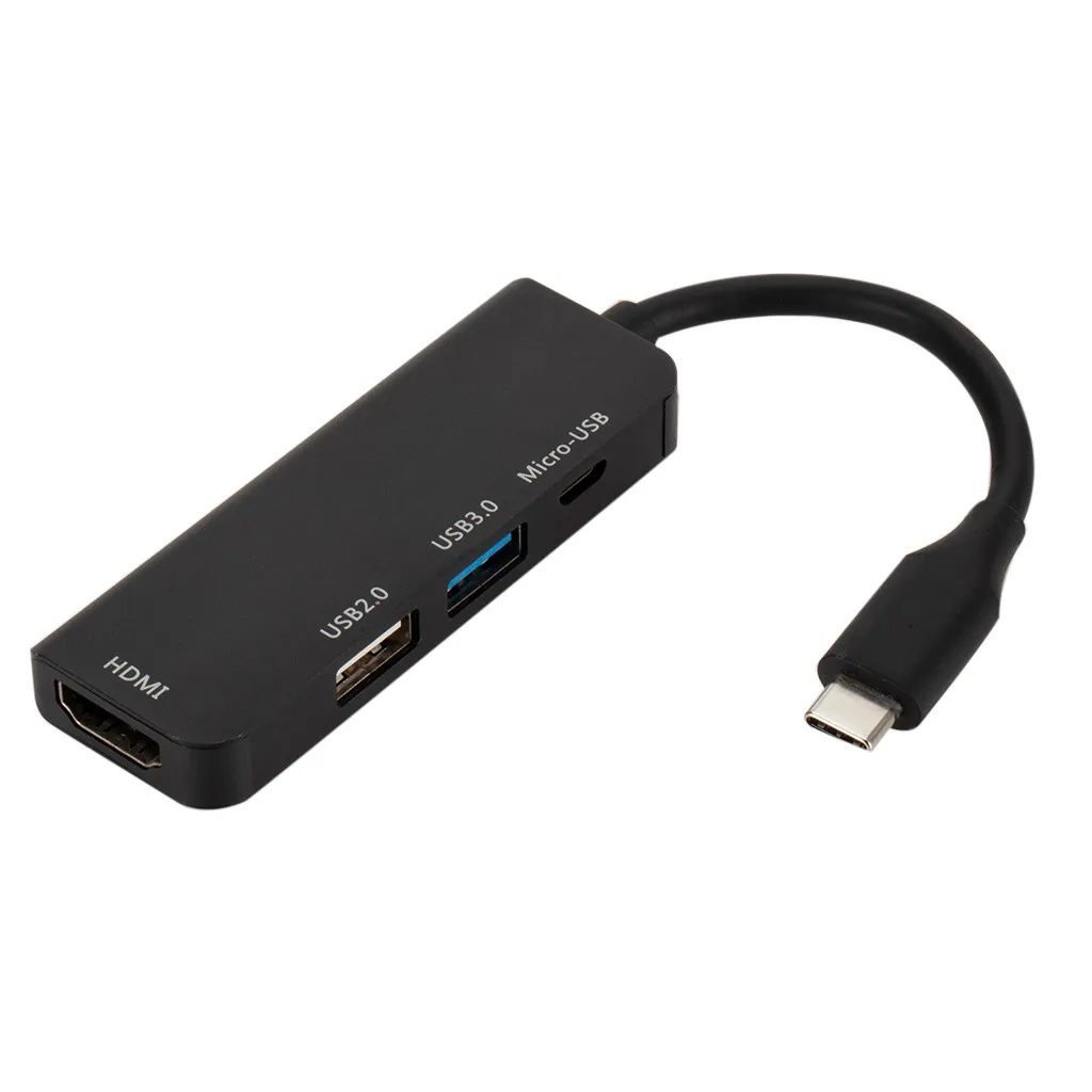 Горячий концентратор type-C к Micro USB 3,0/2,0 адаптер 4 порта сплиттер HDMI Поддержка для samsung конвертер высокой эффективности