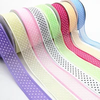 5 yards 1″ 25mm Ribbon Wedding Party Decoration Organza Ribbon Printing Dots Gift Wrapping Hair Bows DIY Christmas Ribbon #22