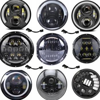 

Motorcycle Accessories 7 Inch LED Headlight For Benelli BMW Honda hornets Kawasaki Motorcycle Headlamp With Amber Turn Light