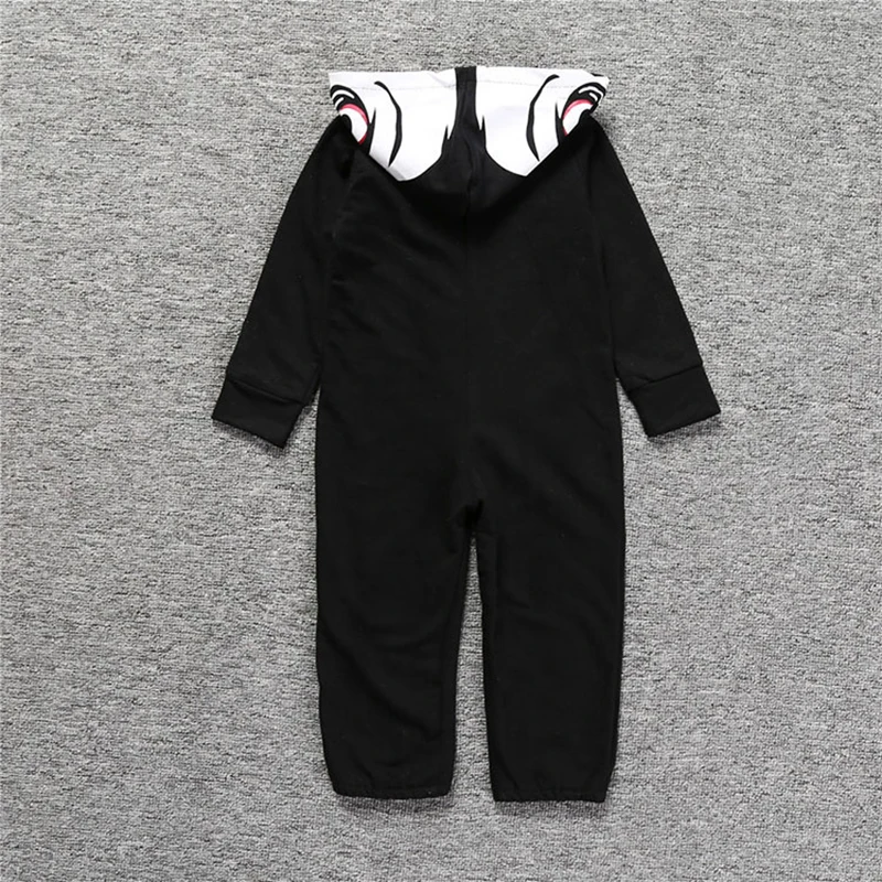 Bebé niños Halloween ropa calavera impresión niños niñas mamelucos con capucha mono Bebe calavera Trick ropa cremallera trajes Bebé niños Halloween ropa calavera impresión niños niñas mamelucos con capucha mono Bebe calavera Trick ropa cremallera trajes