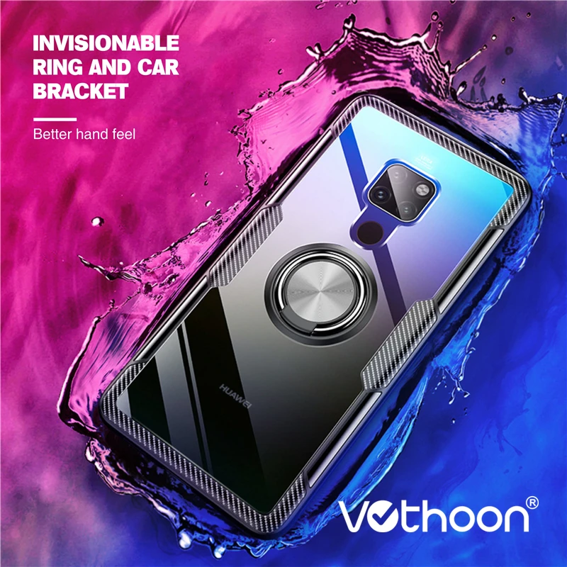 

Vothoon Magnetic Ring Silicon Phone Case For Huawei Mate 20 Pro 20X Mate 20 Lite P30 Pro P20 Lite Back Shockproof Case Cover