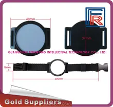 Pulseira RFID Nylon com 13.56 MHz Fudan 1 K S50 chip, Olho-emenda Estilo Pulseira para o acesso de Proximidade controle, 100 pçs/lote