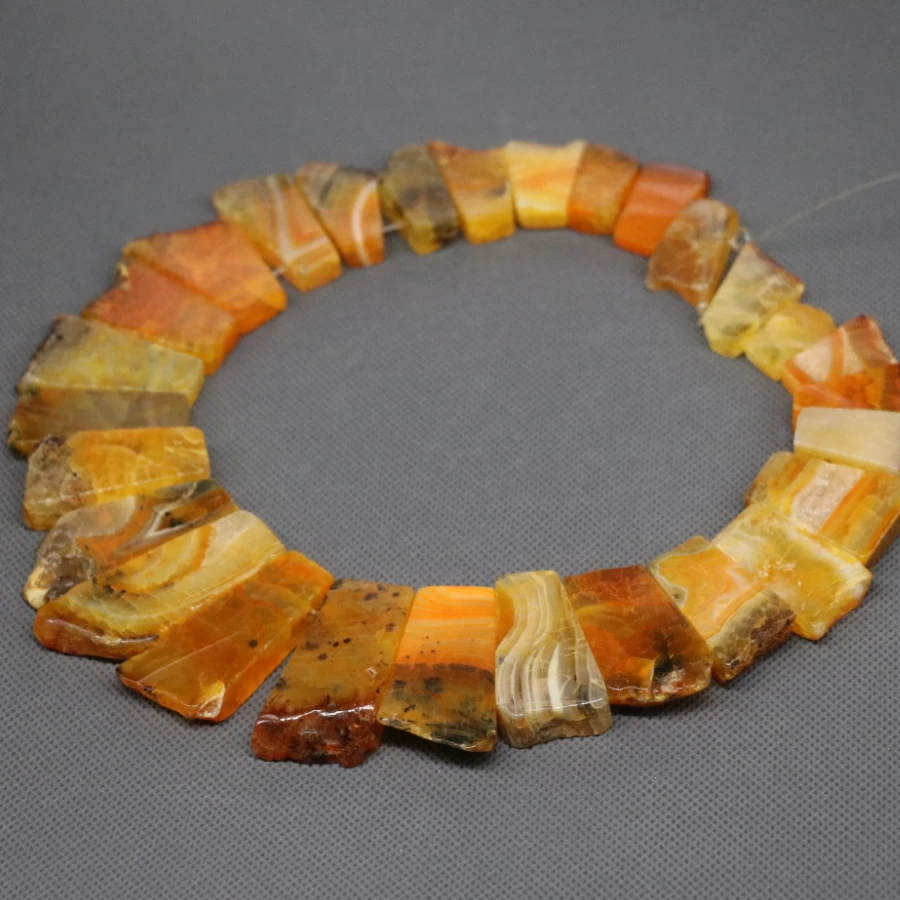 Skup Żółty kromka kamień koraliki, płaski barwione punkt naszyjnik, 2017 Freeship Super popularność moda europejska biżuteria dla kobiet