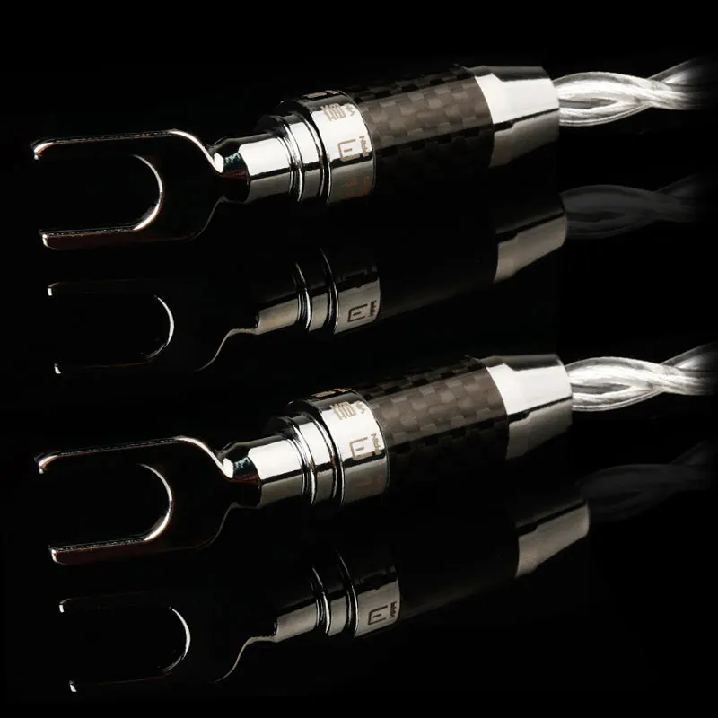 Xiao Fan D20 Handmade Audio Line Hifi Speaker Cable 2 Banana Plug to 2 Curved type Banana plug Amplifier Speakon Wire Cables