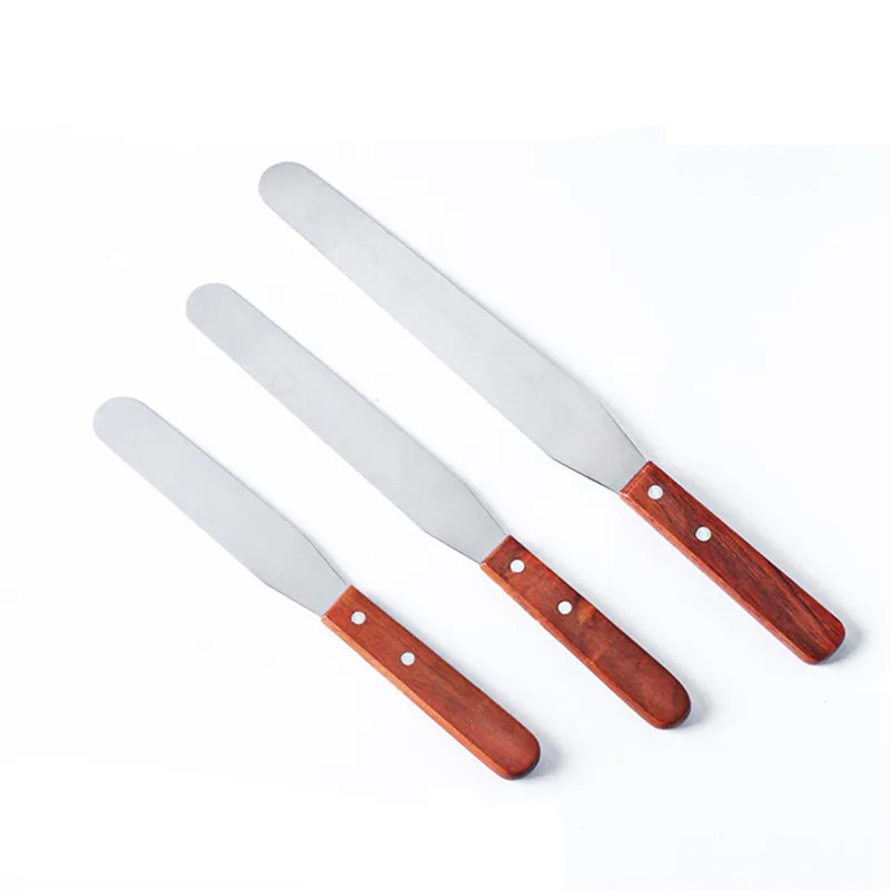 

4/6/8/10 inch Stainless Steel Cake Spatula Butter Cream Icing Frosting Knife Smoother Kitchen Pastry Cake Decoration Tools