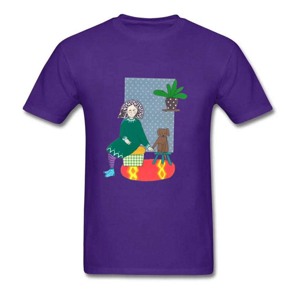 Fashionable Girl and her teddy bear Mens Tshirts Fitted Labor Day Round Neck 100% Cotton Fabric T Shirt Clothing Shirt Girl and her teddy bear purple