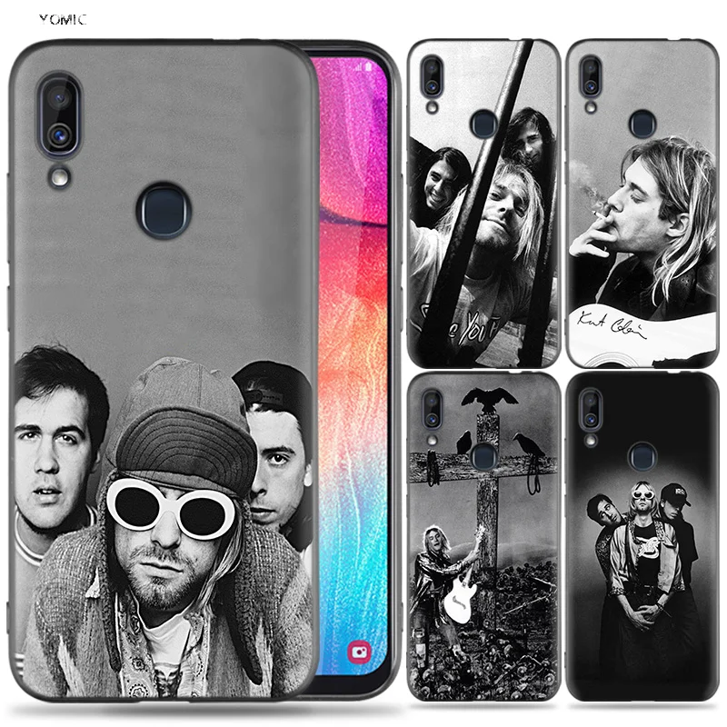 

Silicone Case for Samsung Galaxy A30 A50 A10 A20 A60 A40 M10 M20 M30 A6 A8 J4 J6 J8 Plus A7 A9 2018 Nirvana Kurt Cobain