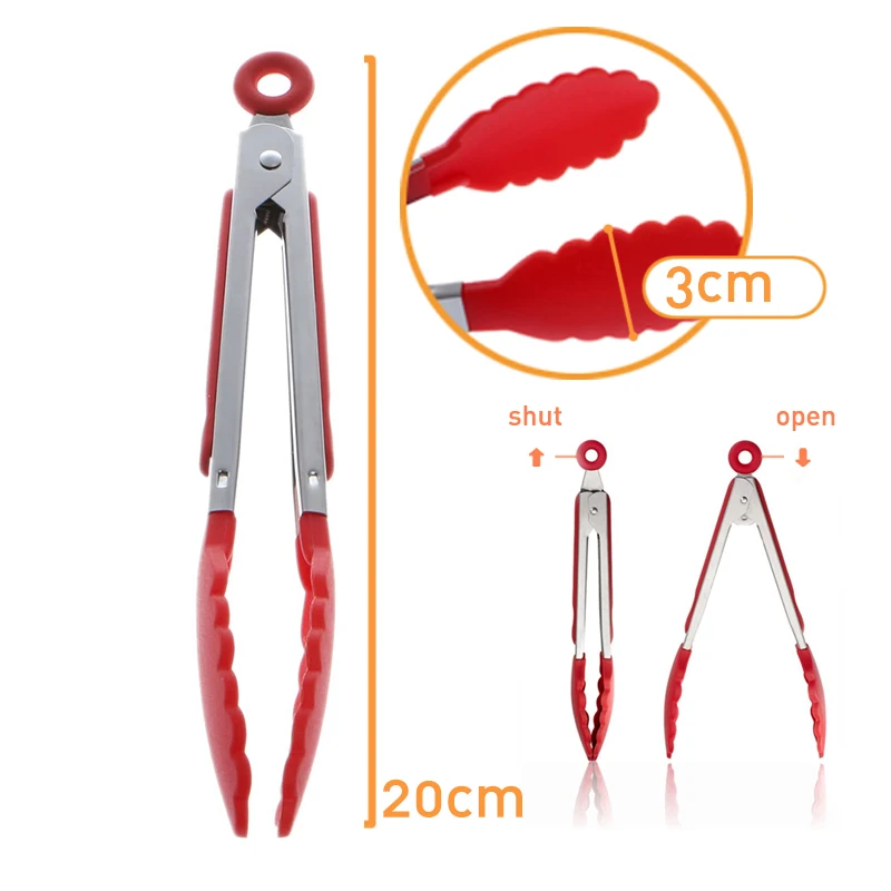 20CM-Silicone-Cover-Food-Tong-Bread-Clip-BBQ-Clip-Tools-Kitchen-Tongs-Food-Tweezers-Salad-Serving