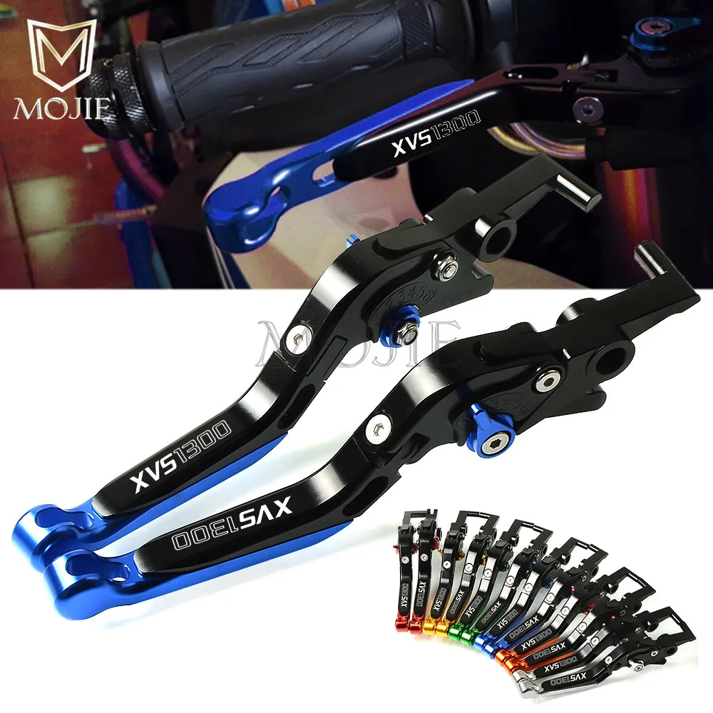 For Yamaha XVS 1300 V-STAR DELUXE XVS1300 2015-2017 2016 Motorcycle CNC Adjustable Folding Extendable Brake Clutch Lever | Автомобили и