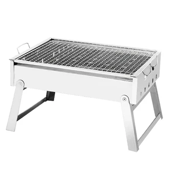 

Portable Outdoor Camping Stove Stainless Steel Oven Foldable Coal FOR BBQ Stove 1-4 People Picnic Bag Barbecue Grill Tool