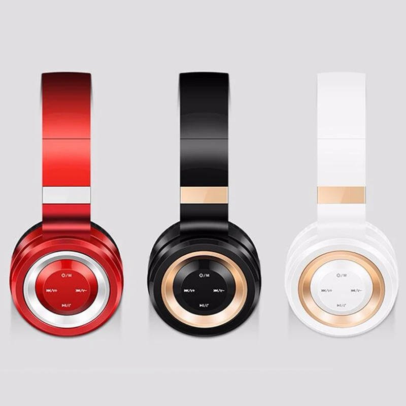 

KAPCICE HiFi Stereo Bluetooth Headphone Wireless Headset With Microphone Support FM Radio Micro-SD Card Play