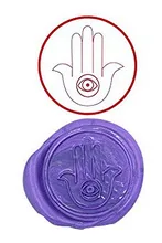 Vintage Hamsa Hand Custom Luxury Wax Seal Sealing Stamp Brass Peacock Metal Handle Sticks Melting Spoon Wood Gift Box Set