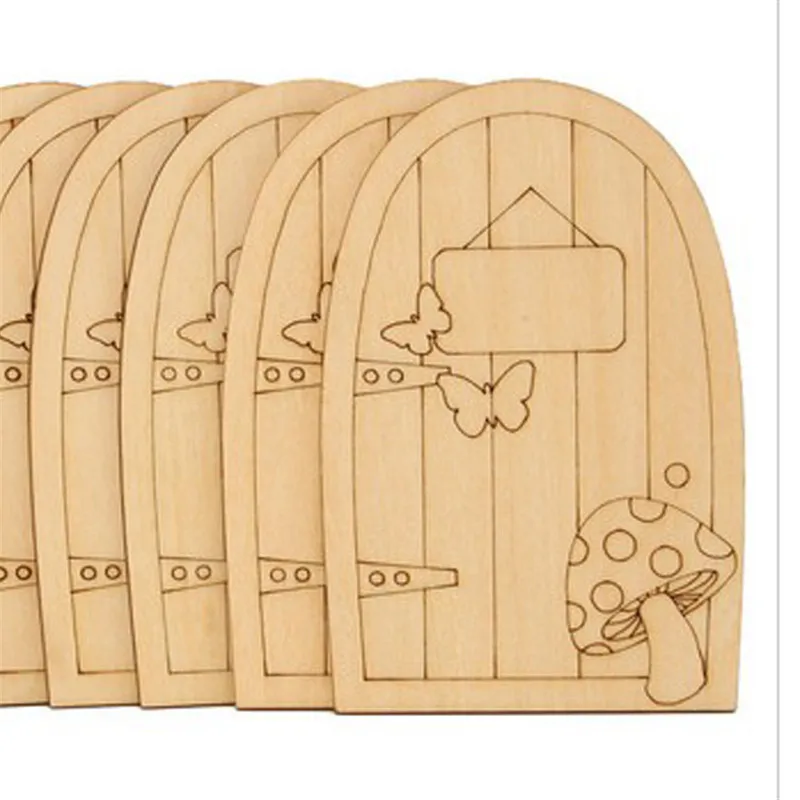 

5pcs/lot Fashion Beautiful Elf House Wooden Christmas Decor Ornaments For Home Garden Out Door Party DIY Decorative Accessories