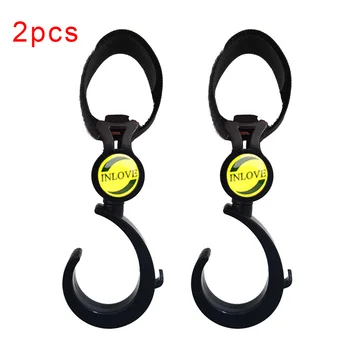 

2 Pack Black Shopping Bag Hook Universal Baby Car Carriage Buggy Hooks Stroller Accessories Bear 3kg Plastic Hanger