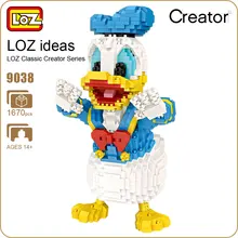 LOZ Micro Blocks Cute Cartoon Animal Action Figure Anime Diamond Building Blocks Plastic Assembly Toys Children Educational 9038