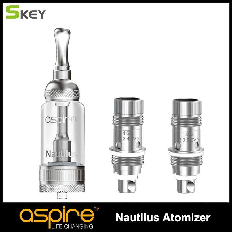 5 stks/partij groothandel originele aspire nautilus tank 5 ml elektronische sigaret 510 vaporizer vape verstuiver met nautilus bvc spoel