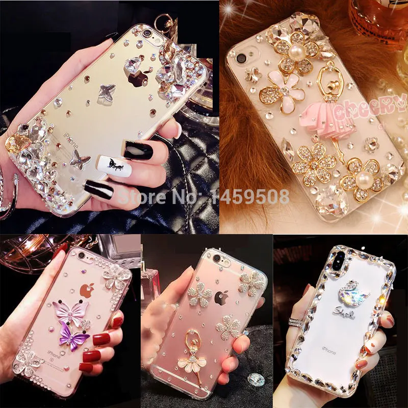 

For Motorola Moto Z Z2 E4 E5 Play Force Plus X4 Handmade Rhinestone Case Diamond Cover Crystal Girl Phone case
