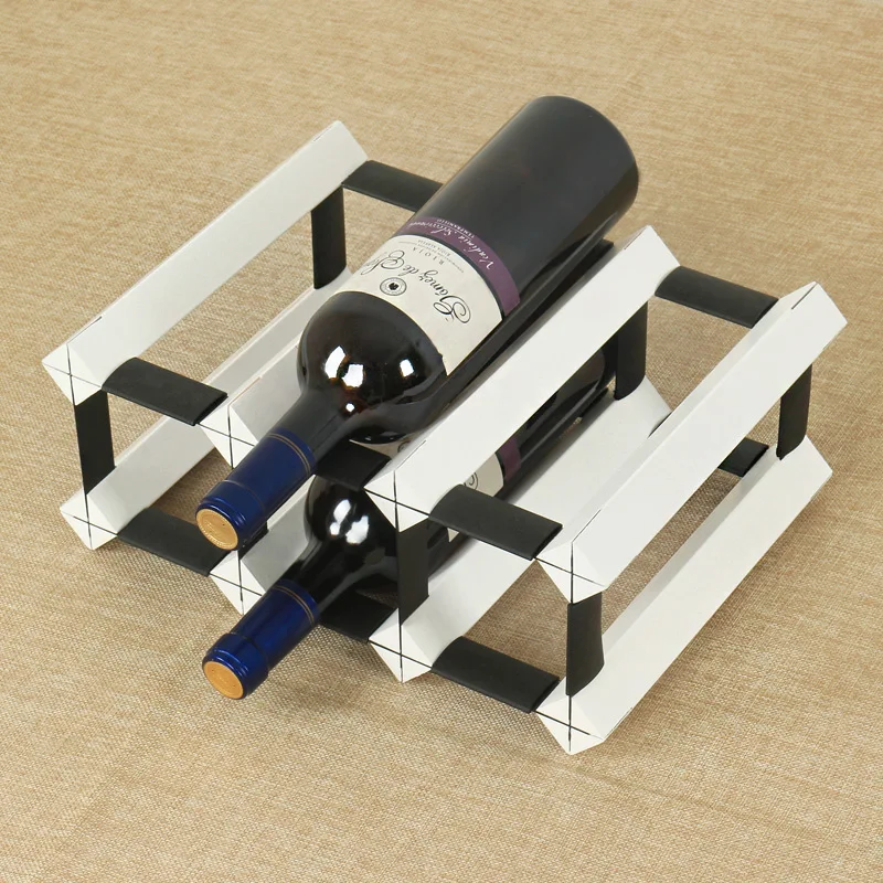 Household Texture Pine Wood Wine Rack Decoration Creative Wine Cabinet Restaurant Free Installation Bar Grape Holder Stand