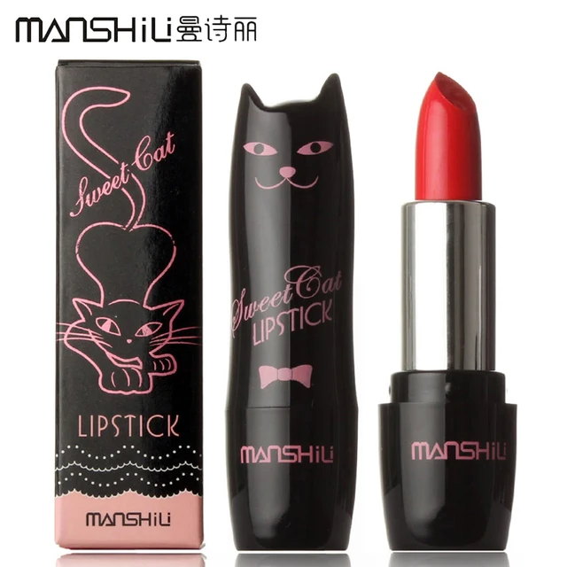 MANSLY Sweet Cat Series Matte Bright Shimmer Lipstick 12 Color