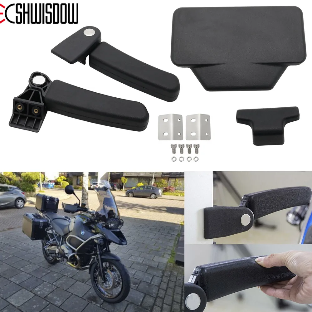 

F800GS Passenger Backrest Back Pad Rear Saddlebag Trunk Sticker +Rear Box Passenger Armrest for BMW F 800 GS ADV / R 1200 GS Adv