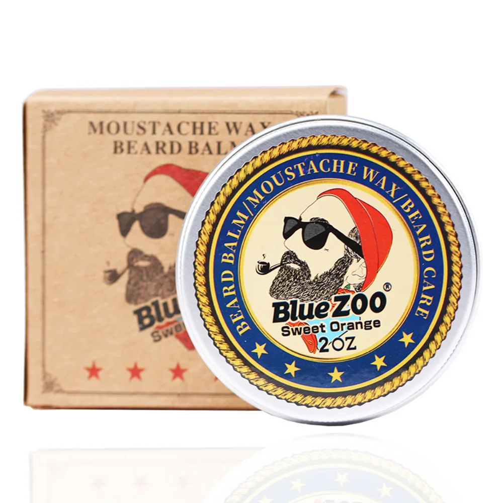 

2019 original man's beard wax eucalyptus beard waxes beard balm facial care shaving cream with nutritious oils and Shea Butter