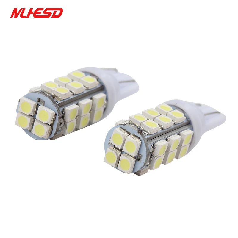 

100pcs Wholesale T10 28 Smd Led 28Smd 28Led 1210 3528 Auto Car Led light LED, Wedge BULB Light W5W LAMP DC12V WHITE