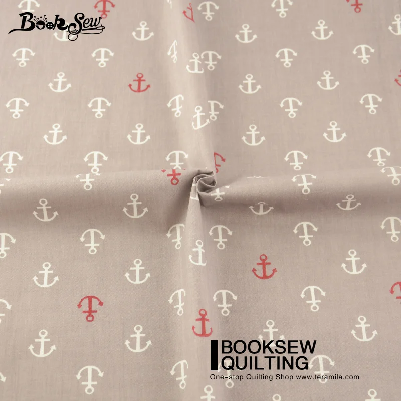 Booksew Clothing Decoration 100% Cotton Twill Fabric Home Textile Sewing Bedding Quilting Red And White Anchors Crafts Patchwork Booksew Clothing Decoration 100% Cotton Twill Fabric Home Textile Sewing Bedding Quilting Red And White Anchors Crafts Patchwork