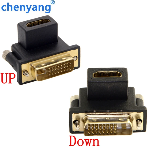 Best Price 90 Degree Up & Down Angled DVI Male to HDMI Female Swivel Adapter for Computer & HDTV & Graphics Card Best Price 90 Degree Up & Down Angled DVI Male to HDMI Female Swivel Adapter for Computer & HDTV & Graphics Card