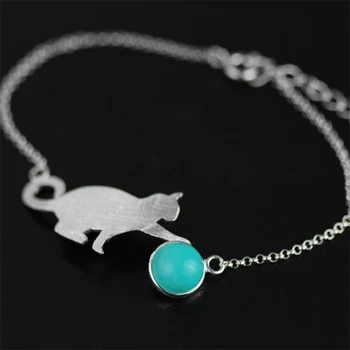 Bracelet Amazonite - Chat qui Joue -