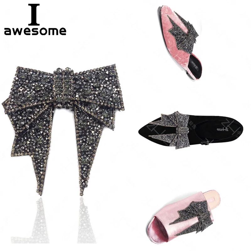

Bow Rhinestone Bridal Wedding Party Shoes Accessories For High Heels Sandals Boots Flats Shining Shoe Decorations Shoe's flower