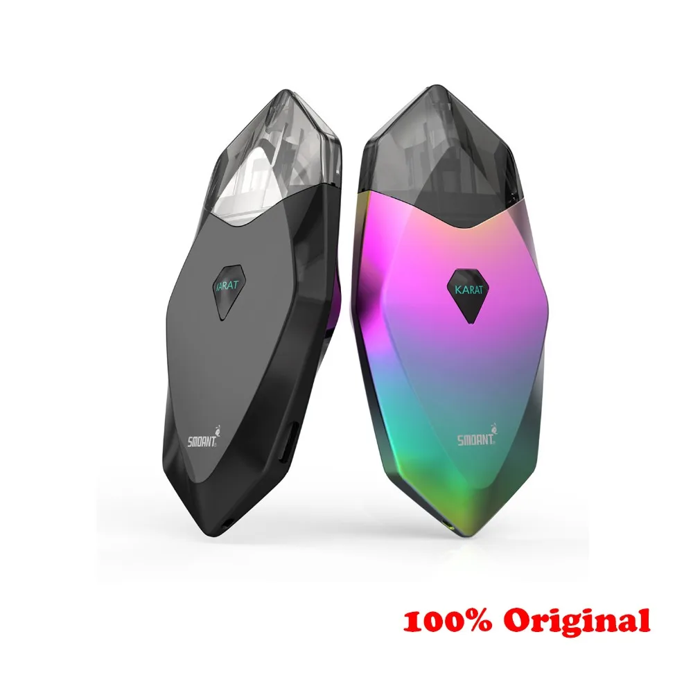 

Electronic cigarette Smoant Karat 370mAh Kit Pod Vape Starter Kit with 2ml Quarzt coil cartridge kit & One-piece battery design