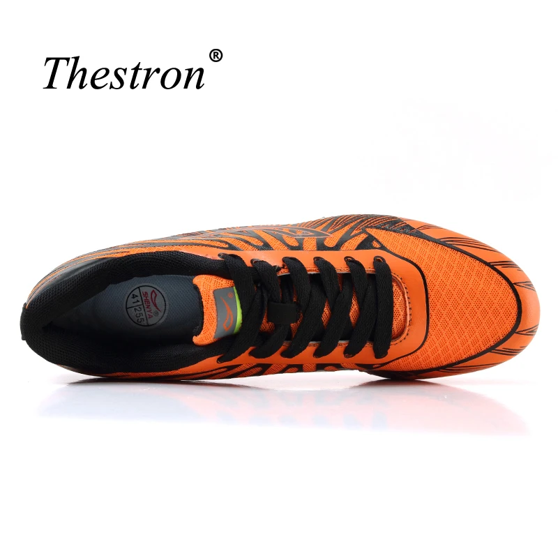 2018 Summer Track and Field Shoes for Men Women Breathable Spike Running Shoe Greeen Orange Track Shoes Spikes Sneakers Men