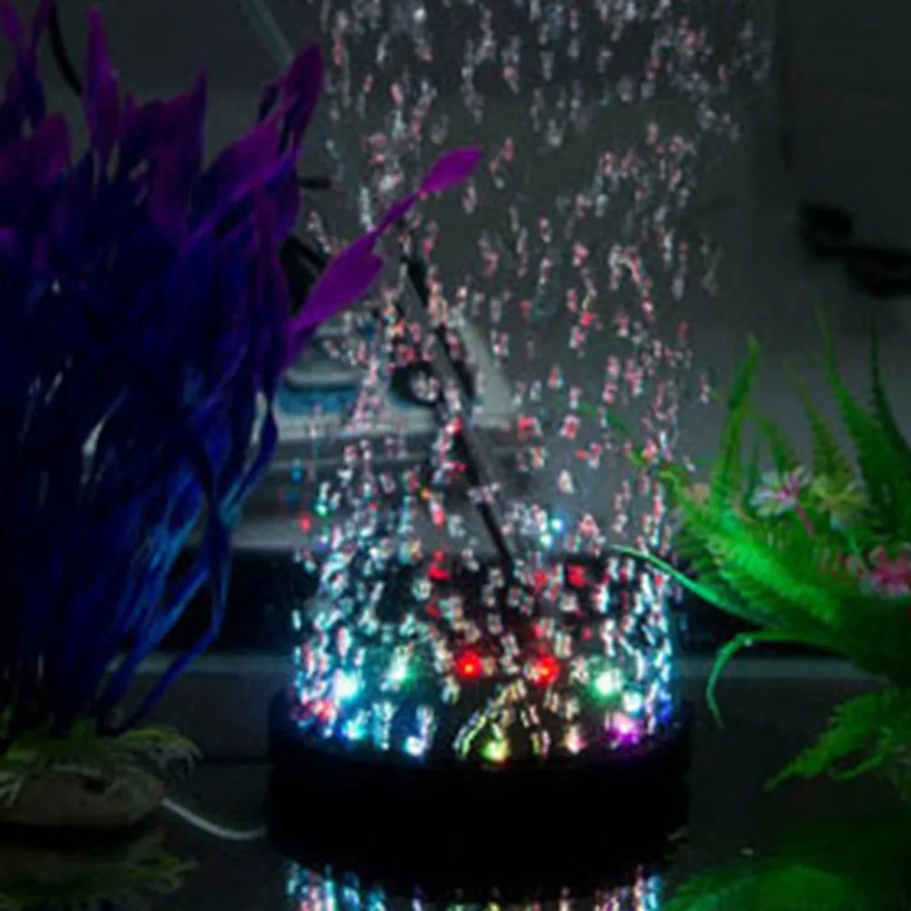 

Q9/Q12 Round Flat Shape LED Aquarium Fish Tank Light Submersible Light Air Bubble Lamp Making Oxygen for Fish Aquarium Lighting