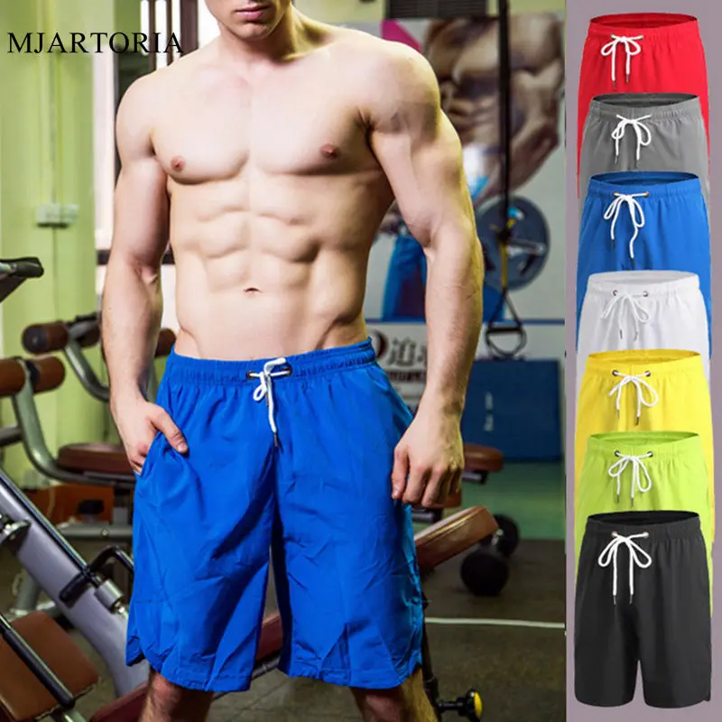 

MJARTORIA Summer Running Shorts Men Plus Size Quickly Dry Men Shorts Pocket Basketball Football Fitness Gym Training Sport Short