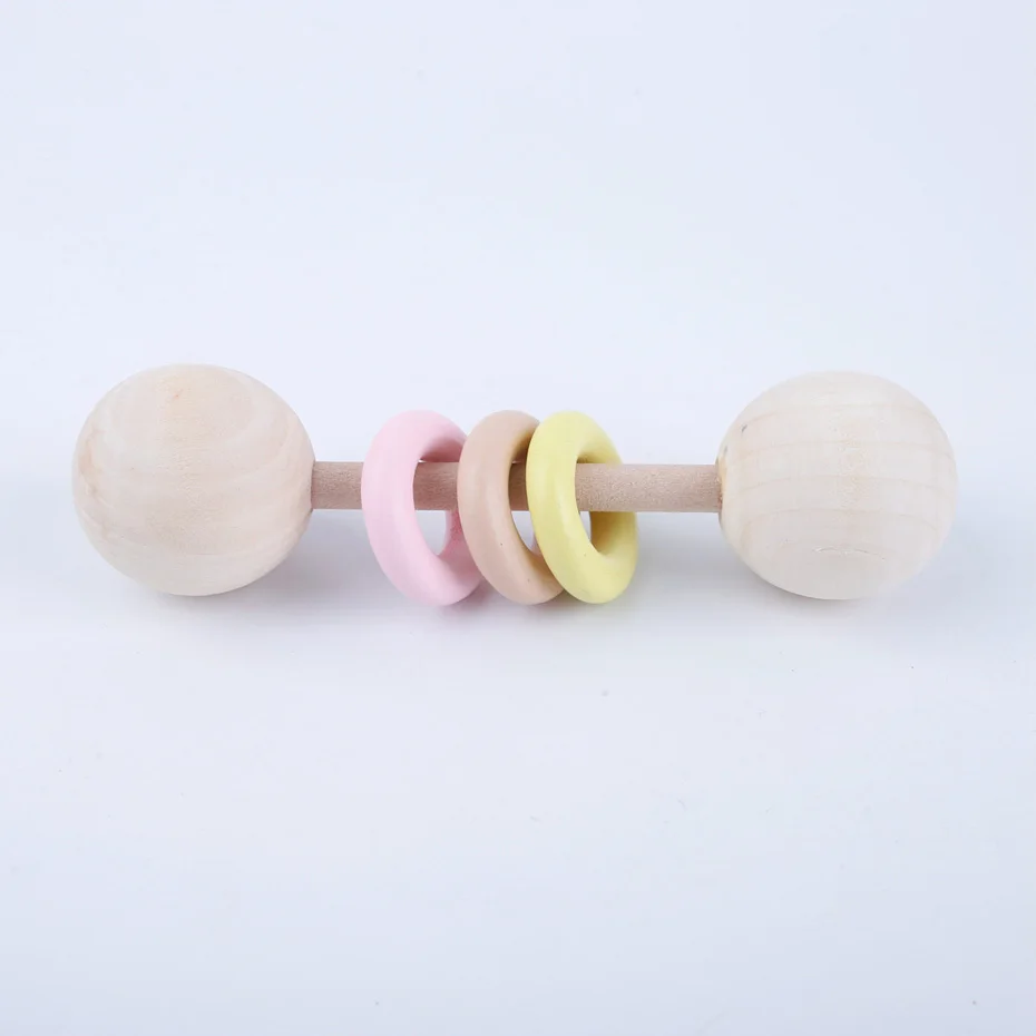 CHEWELRY деревянный Прорезыватель колокола деревянные погремушки 3 стиля успокоить Детские принадлежности для кормления Монтессори игрушки