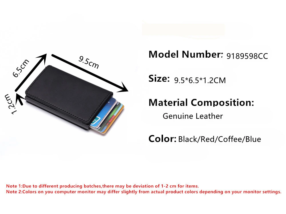 100% натуральная кожа кредитной держатель для карт Алюминий металла Бизнес держатель для карт Slim Card Case мини бумажник для Для мужчин