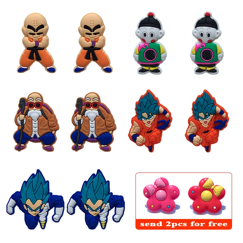 Buy 10pcs, 2pcs Free Super Movie Dragon Ball Z PVC Shoe Charms Novelty Buckles Accessories fit ...