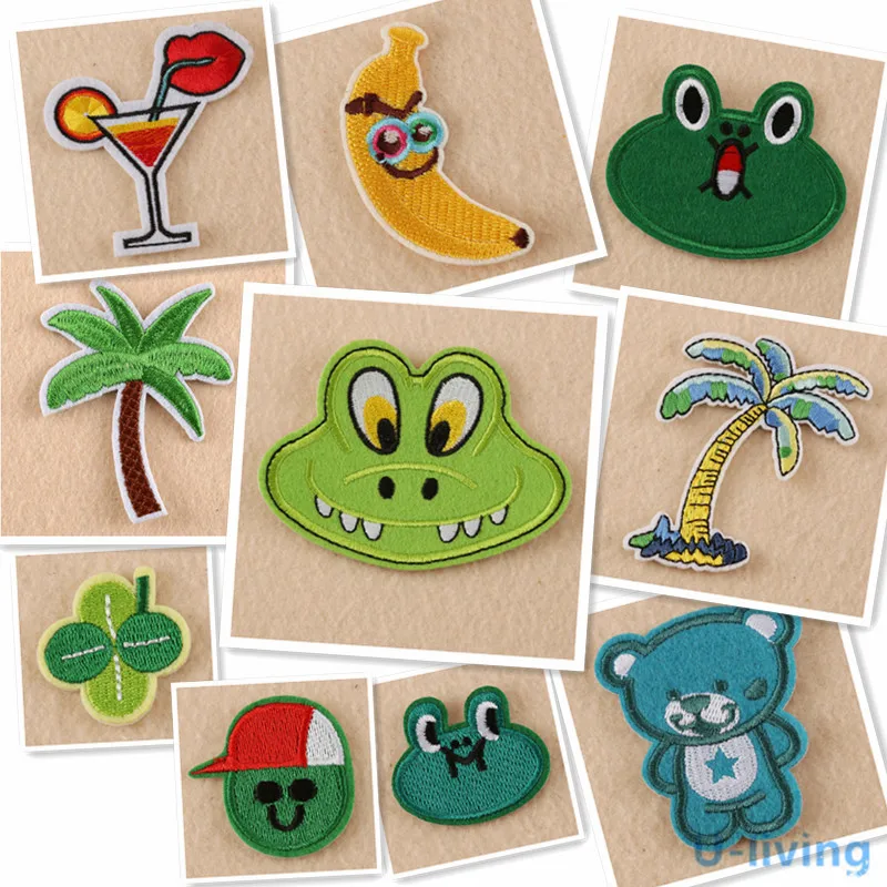 

1pcs Mixture Patch for Clothing Iron on Embroidered Sew Applique Cute Patch Fabric Badge Garment DIY Apparel Accessories