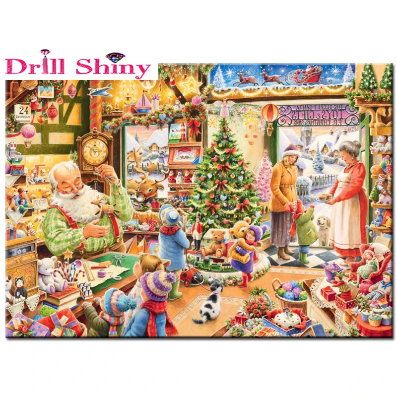 

Sewing DIY Diamond Painting Cross Stitch Square Diamond Embroidery Christmas Child Gift Home Decoration 5D Mosaic