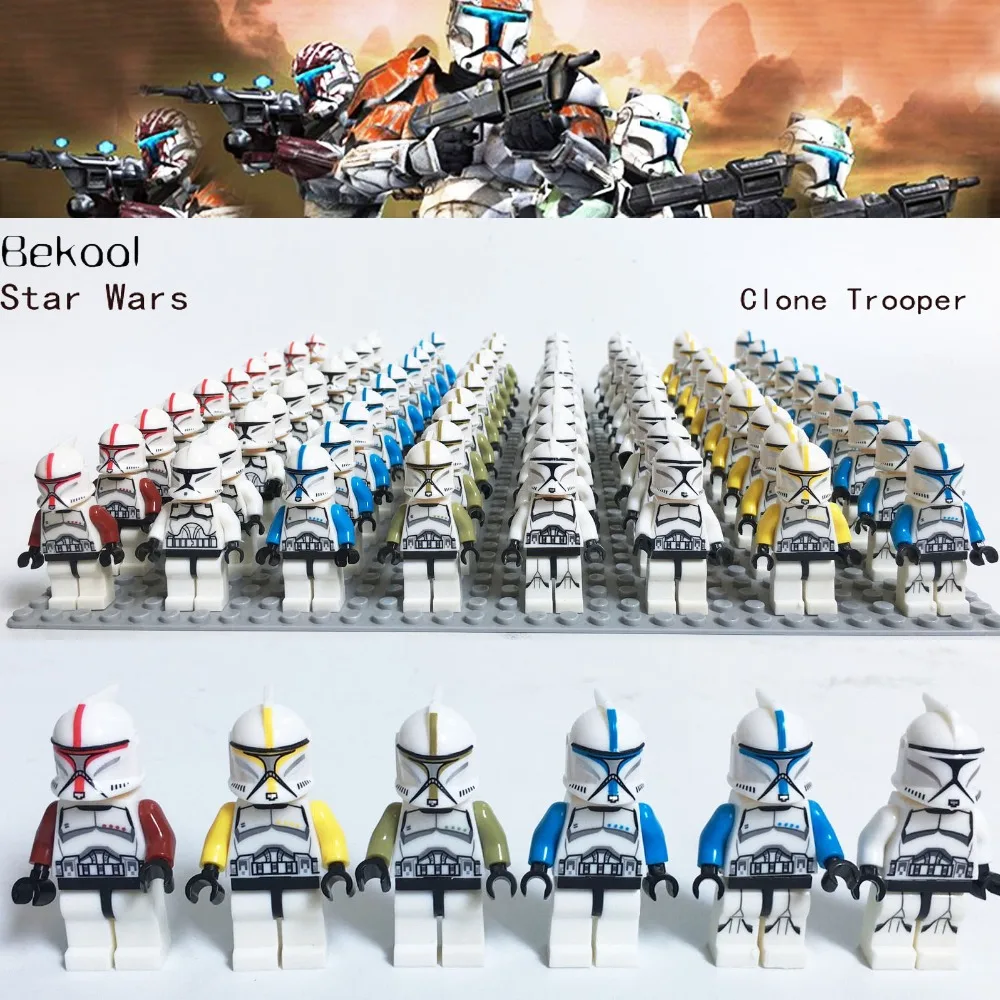 

Single Sales Star Wars 501st Legion Clone Trooper Shock SW221 Clone Gunner Trooper SW692 army solider minifig compatible legoes