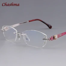 Бренд Chashma, цветные линзы, модная оправа для очков, lunette de vue femme, без оправы, титановые очки для женщин, lentes opticos mujer
