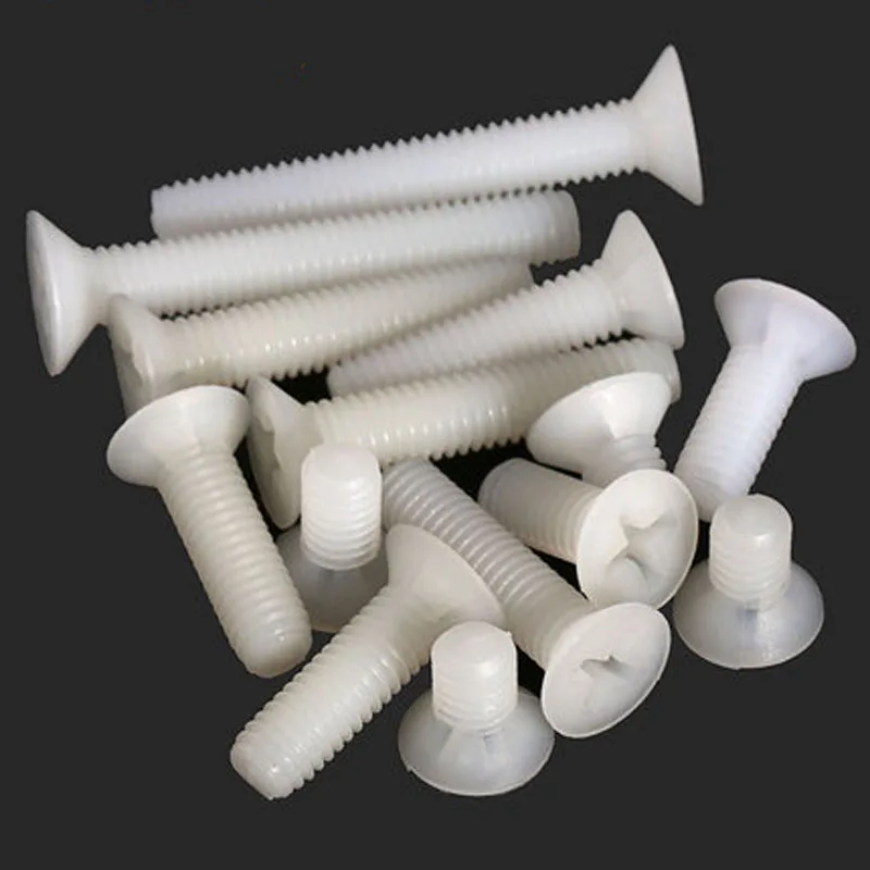 

20pcs M5 Countersunk head Phillips screw Nylon screws Plastic grub bolt 8mm-40mm Length
