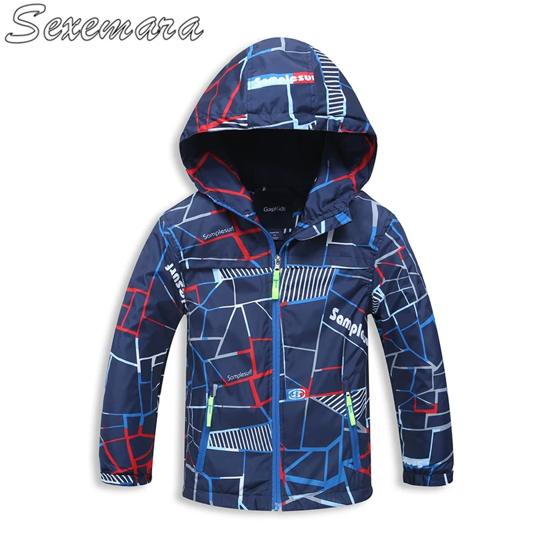

SexeMara Brand boy plus velvet hood windbreaker children's jacket children's jacket