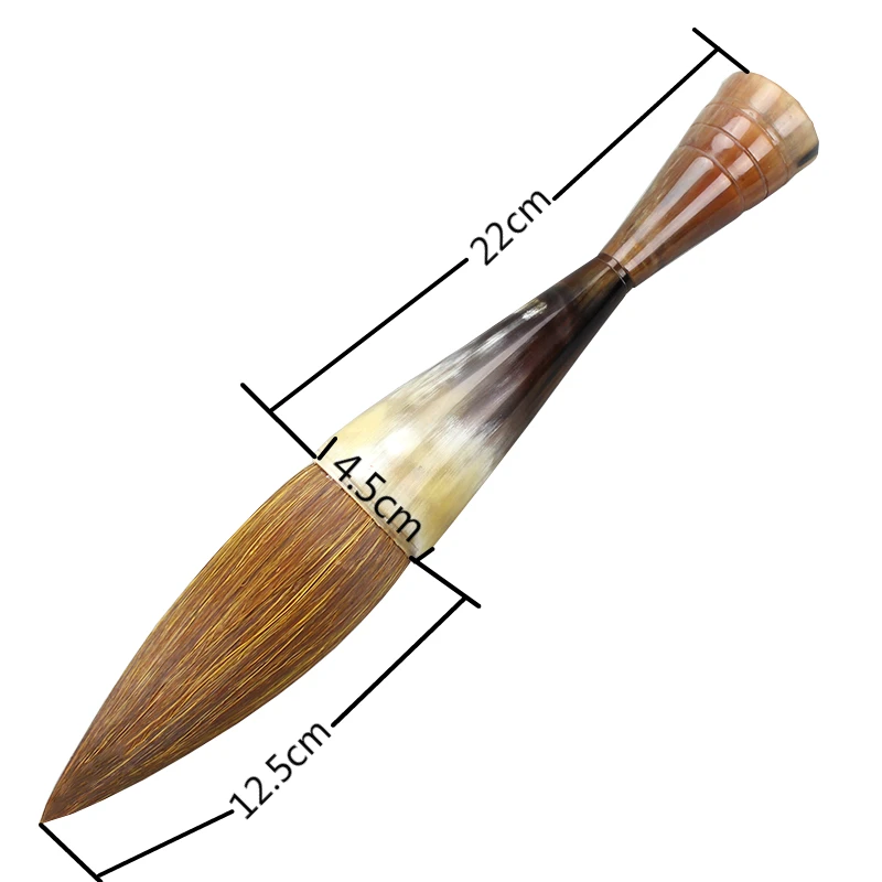 Рог кисть китайской каллиграфии кисть большой бункер в форме записи шерстяные ручка медведь ласка несколько волос для живописи кисть